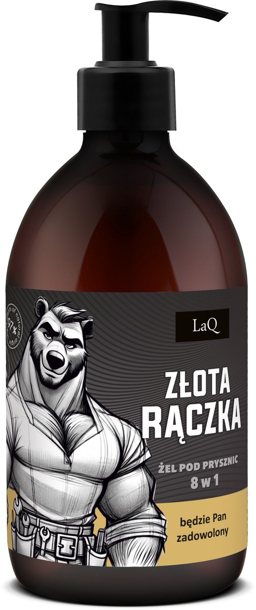 LaQ 8-in-1 Doucheschuim voor Mannen - Vegan - 500 ml, Hops & Ceder Geur