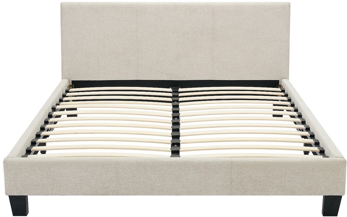 Vente-unique Bedframe stof beige 140 x 190 cm