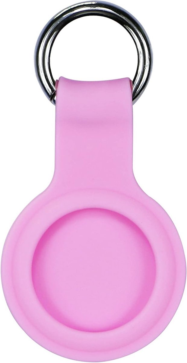 Dunne en Lichtgewicht Siliconen Beschermhoes voor AirTag - Antikras en Perfecte Pasvorm - Roze Accessoire voor AirTags 2021