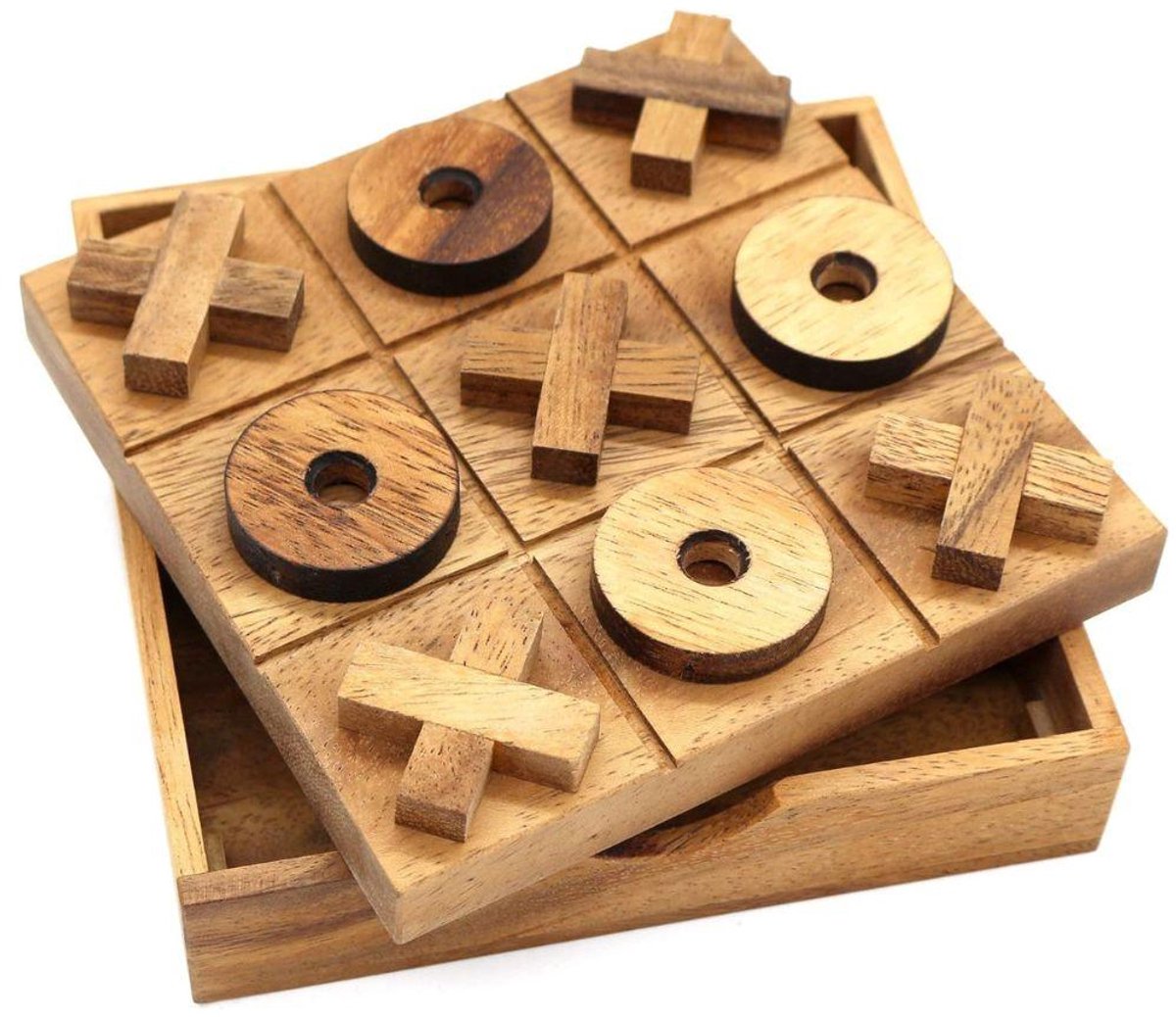 Boter Kaas Eieren – Handgemaakt Houten Tactisch Spel voor 2 Spelers | Klassiek Strategiespel | Cadeau Kinderen & Gezin | Uit de Oude Doos