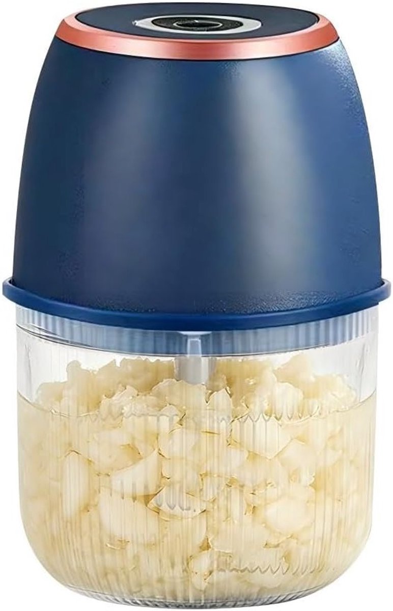 Mini Hakmolen - Keukenmachine - Snel Ingrediënten Snijden - USB Oplaadbaar - 350 ml - Blauw