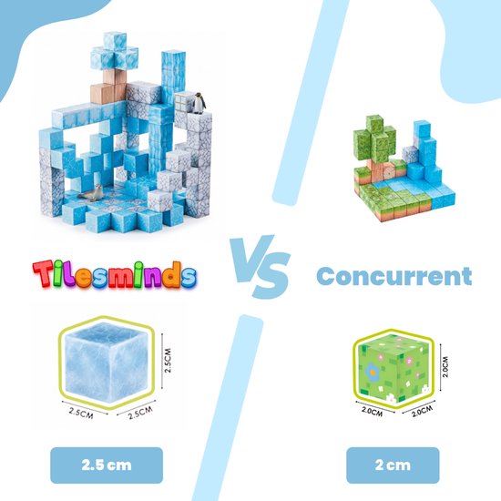 TilesMinds® - Magnetische blokken - 118 stuks - Magnetic cubes ...