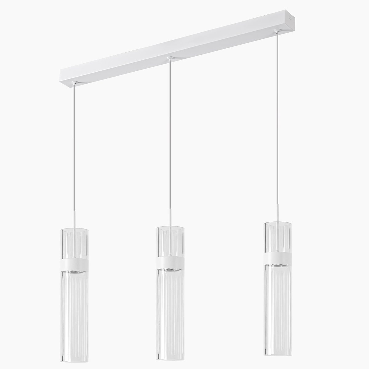 Lemlit LED Hanglamp 3 Lichts - Moderne Hangverlichting met 3 Kleurtemperaturen - Voor Woonkamer Keuken en Slaapkamer - Wit