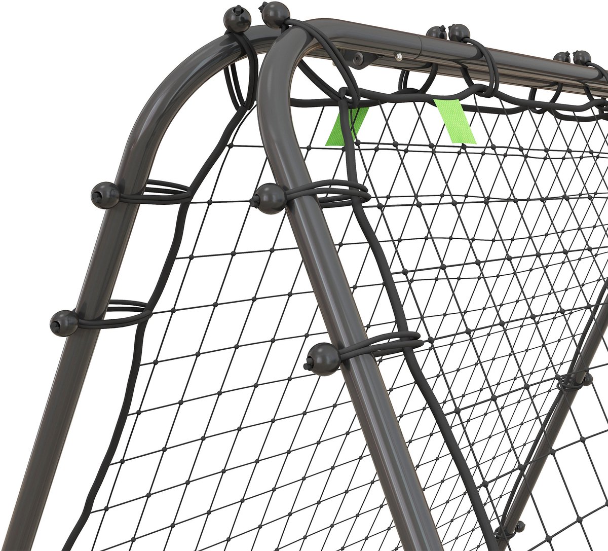 Voetbal Rebound Net - Staal - Zwart - 5 Standen Verstelbaar
