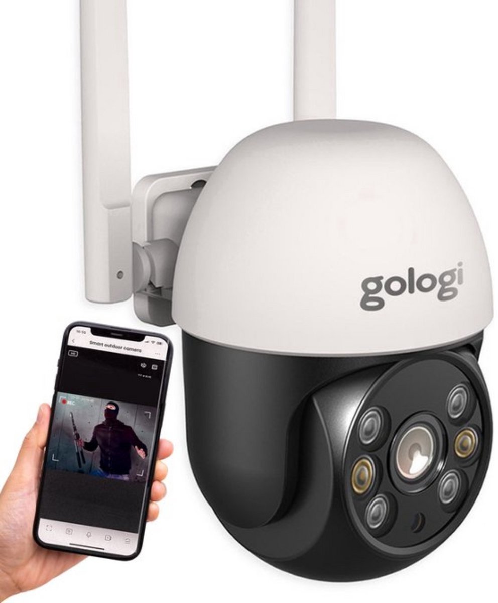Gologi Buiten Camera met Nachtzicht en Wifi - afbeelding 2