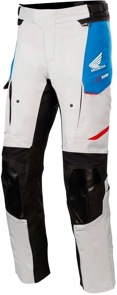Alpinestars Honda Andes V3 Drystar Broek IJsgrijs Blauw Helder Rood - Broek