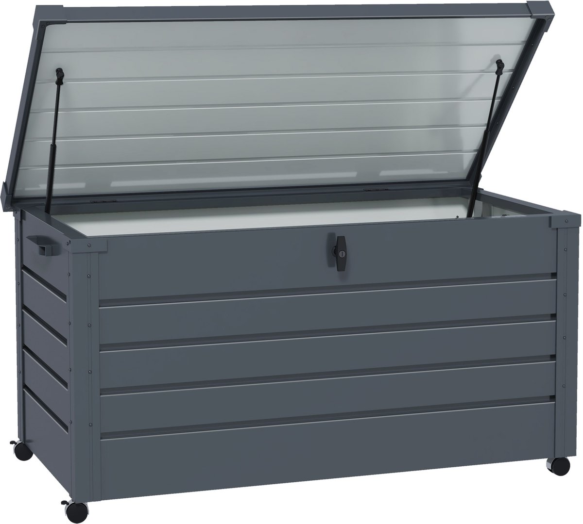 Tuinkist - Opbergbox voor buiten- Tuinbox - Opbergbox met kussen - weerbestendig - Donkergrijs