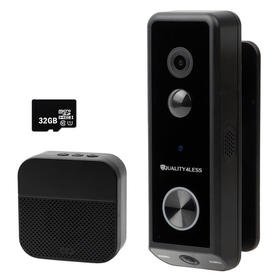 Quality4Less Slimme Video Deurbel met Dubbele Camera 2K - Quality4less - €94,95