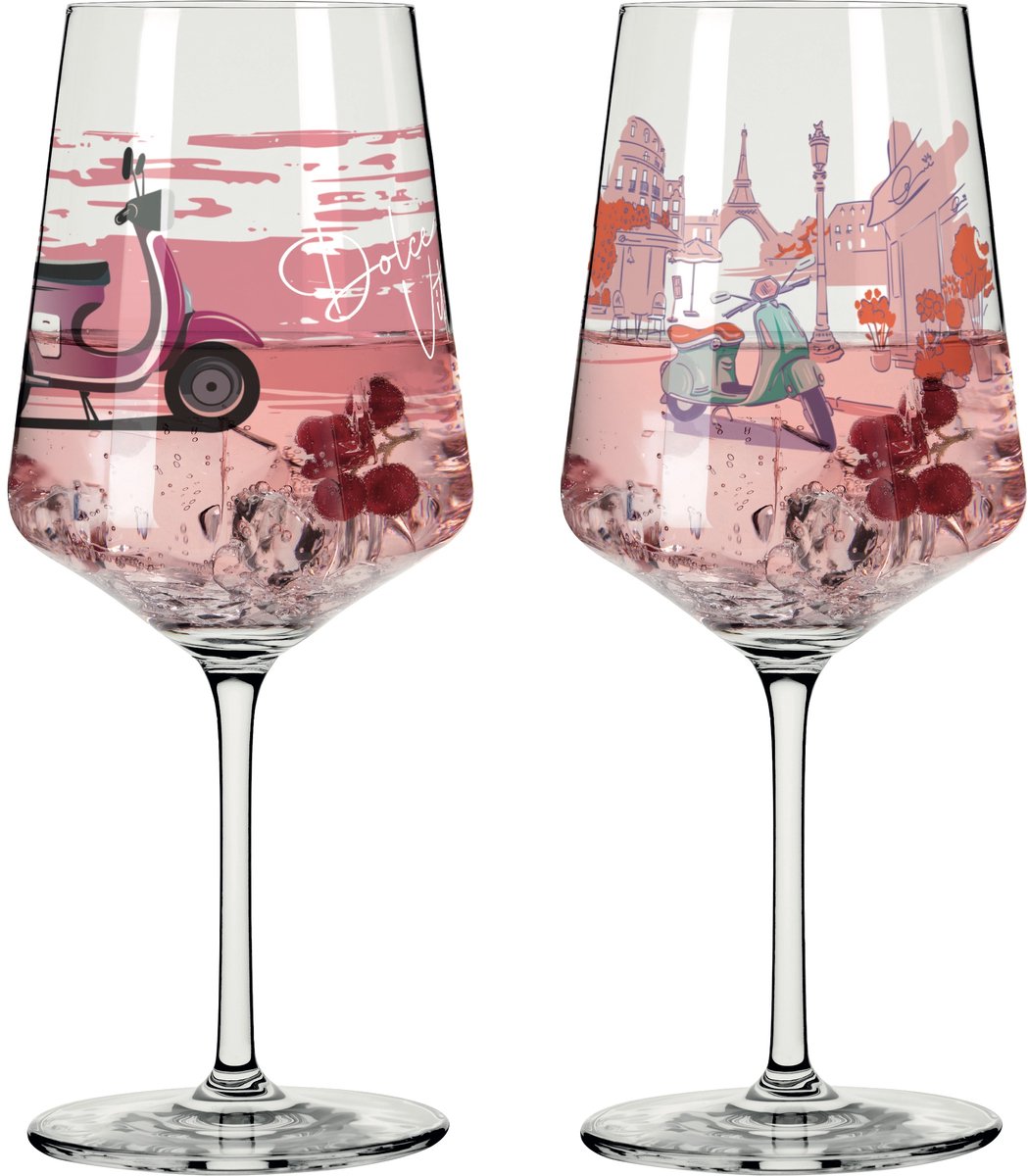 Ritzenhoff Cocktailglas - Stedentrip Design - Kristalglas - 544 ml - Voor Gin-Tonic, Aperol Spritz, Wijn en Meer - Geschikt voor de Vaatwasser