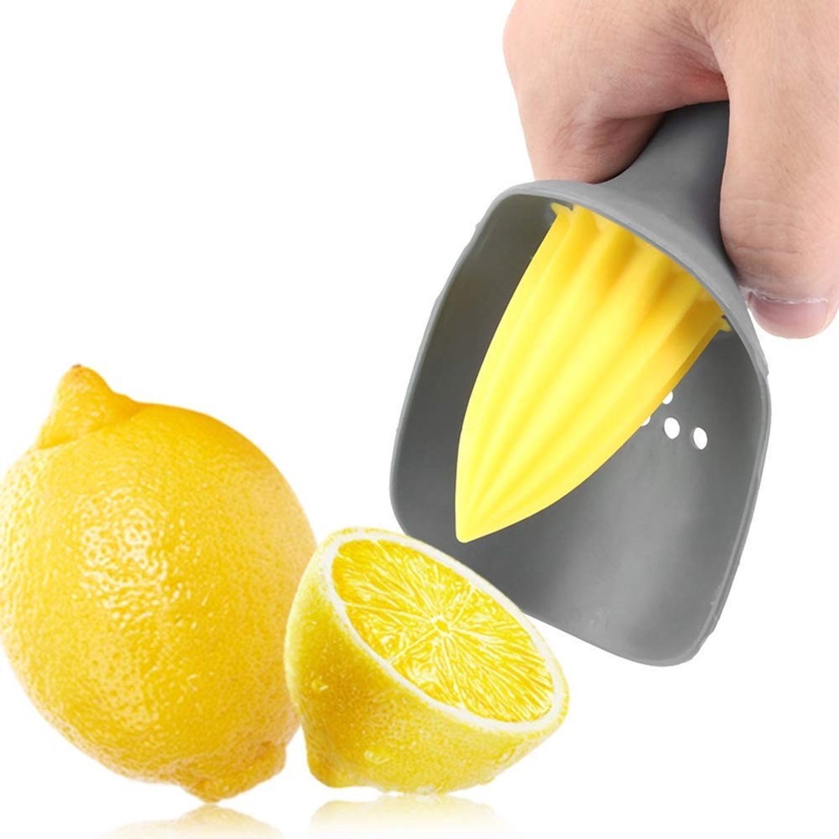 Allecto - Ergonomische handmatige mini-citroensqueezer - Vaatwasserbestendig - Kleur #2 - Duurzaam - Handige sapcentrifuge - Geschikt voor citroen ...