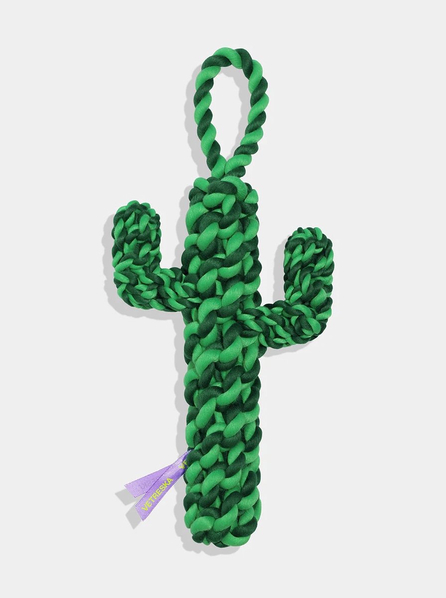 VETRESKA Oasis Cactus Knot Hondenspeeltje - Touw - Groen