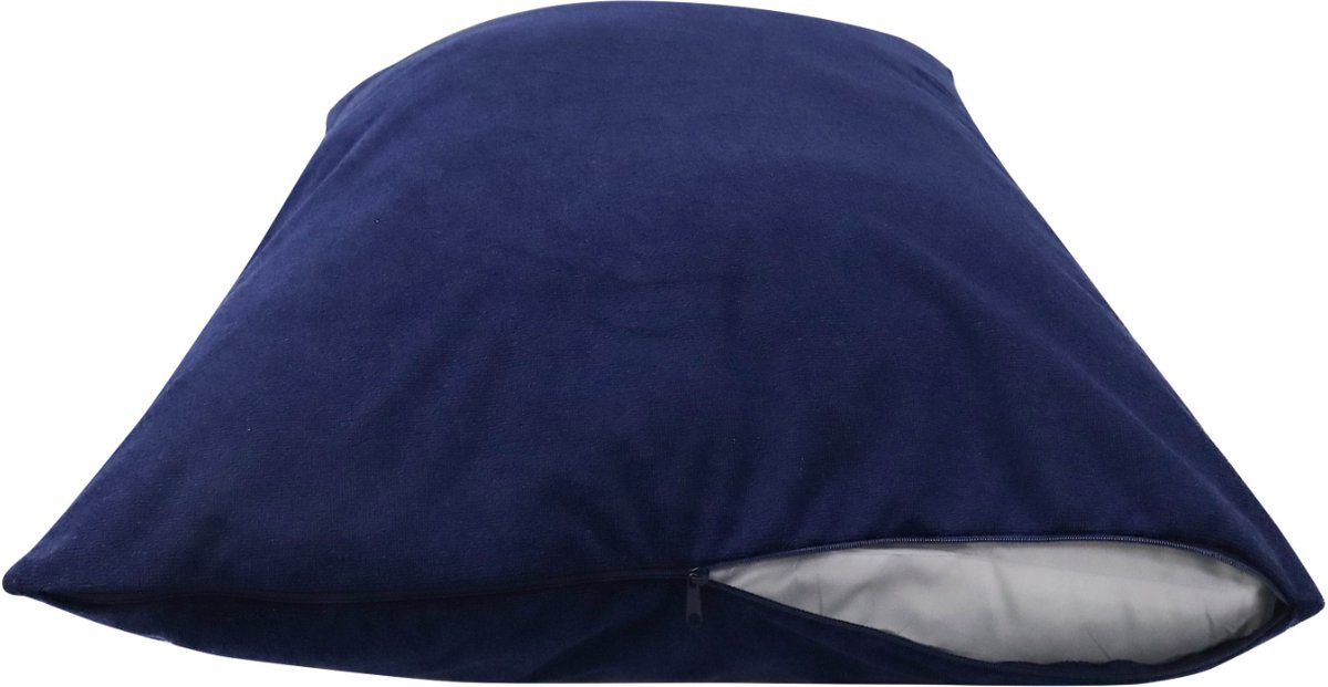 Mammoet Molton Kussensloop Willow 60 x 70 cm - waterafstotende coating - 45% katoen & 55% polyester - blauw