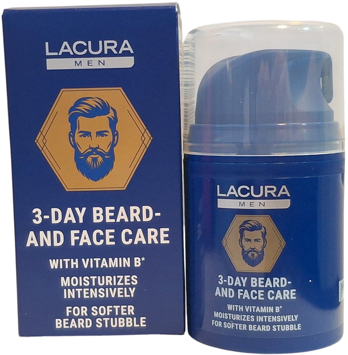 Lacura Men 3-Day Beard & Face Care met Vitamine B – Baard- en Gezichtsverzorging – 50 ml