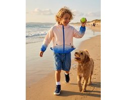 Ducksday - Jas - Windstopper - Waterafstotend - Unisex - Manta - blauw - herfst - Back to school - 122/128 - 8 jaar