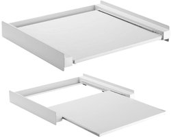 MIRA® Tussenstuk Wasmachine Droger - Stapelkit - Tussenstuk Wasmachine en Droger - Tussenstuk Wasmachine Droger Zwart - Tussenstuk Wasmachine Droger Aeg - Wit - 60cm x 72cm x 10cm