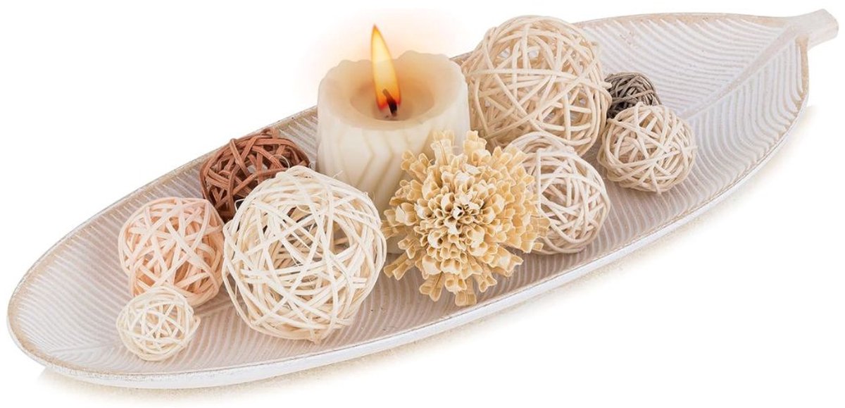 CLGP® Luxe Kaarsenplateau - Decoratief Dienblad - Sierschaal - Natuurlijk