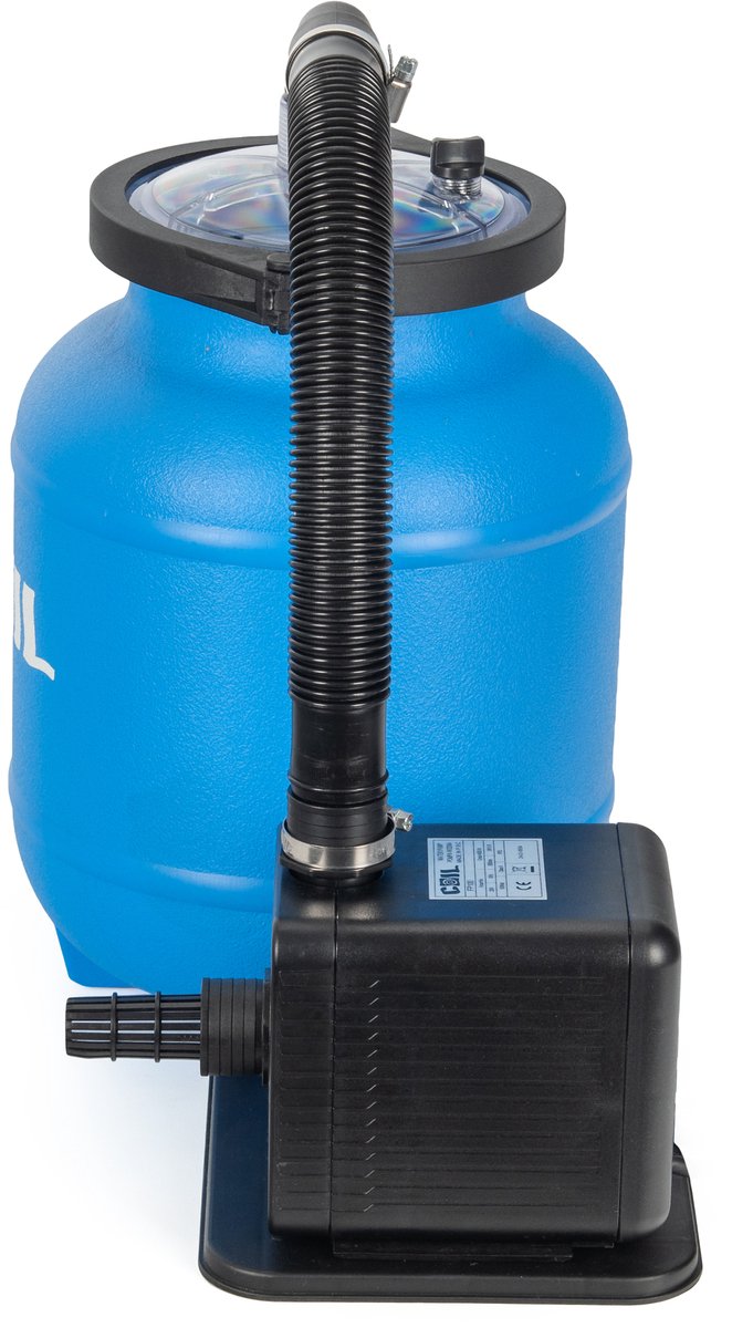COIL Zandfilterpomp 4000 l/u (100W) – Inclusief Aqualoon filterballen 320g – Zwembadpomp tot 15 m³ – 32 mm aansluiting – foto 7