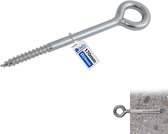 GeZu Impex Oogschroeven 120 mm Verzinkt Ringschroef & Schroefoog Lang voor Bevestiging en Ophanging