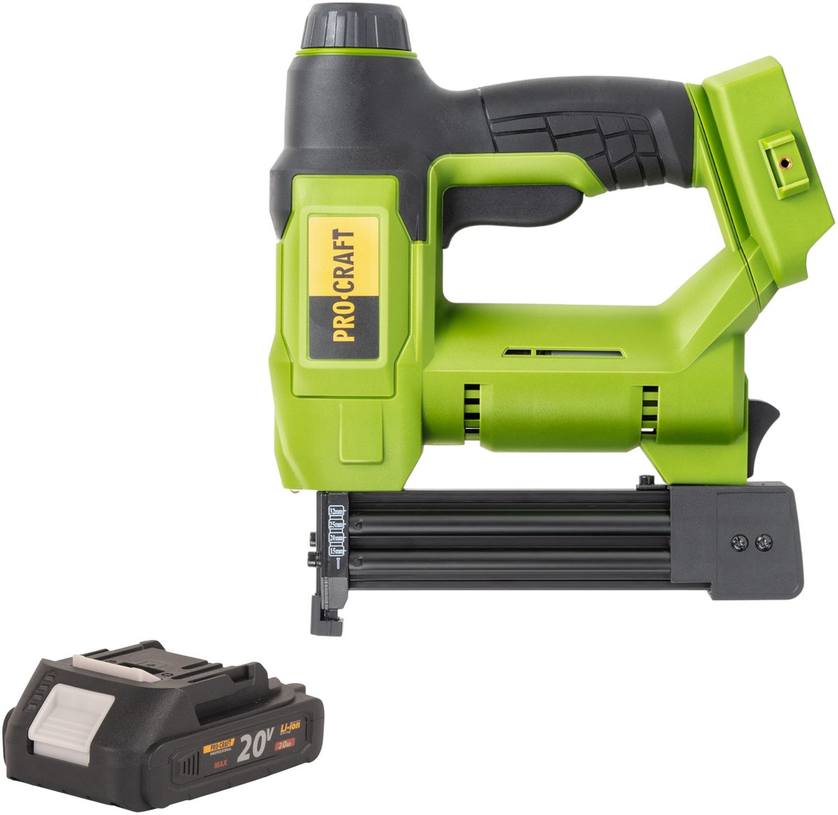 Procraft PEH20 accu-tacker 20 V 15 - 32 mm + 1x accu 2,0 Ah - zonder oplader