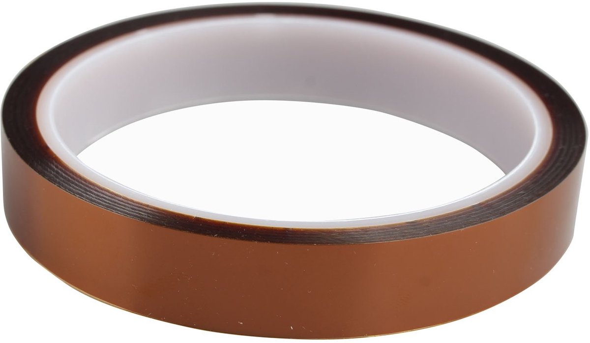 Allecto - Polyimide Tape - Hoge Temperatuur Weerstand - Tot 280°C - 15mm x 33m - Geschikt voor elektronica - Perfect voor isolatie - Kleur of model...