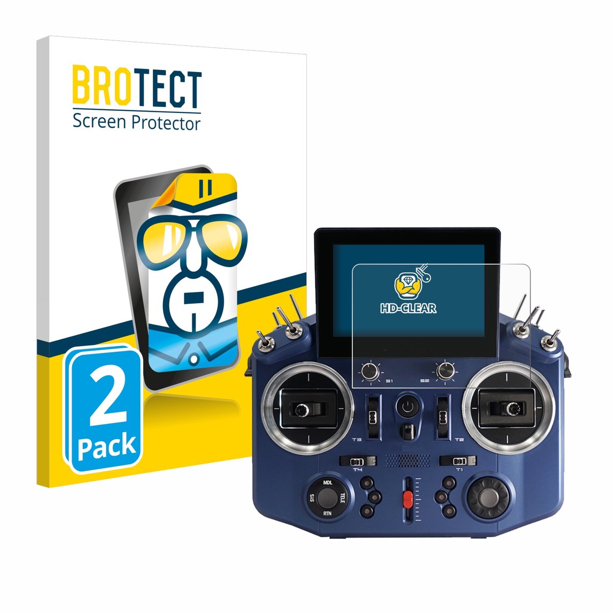 BROTECT - Screenprotector voor FrSky Horus X20 - Folie Beschermfolie transparant 2 Stuks