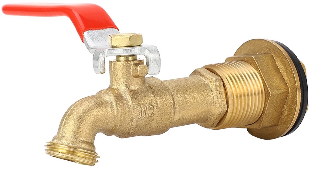 Allecto - Kranen voor Regenwater - Messing Kogelklep - Ideaal voor Wateropslag - Duurzaam en Betrouwbaar - Effectieve Waterafvoer - Geschikt voor T...