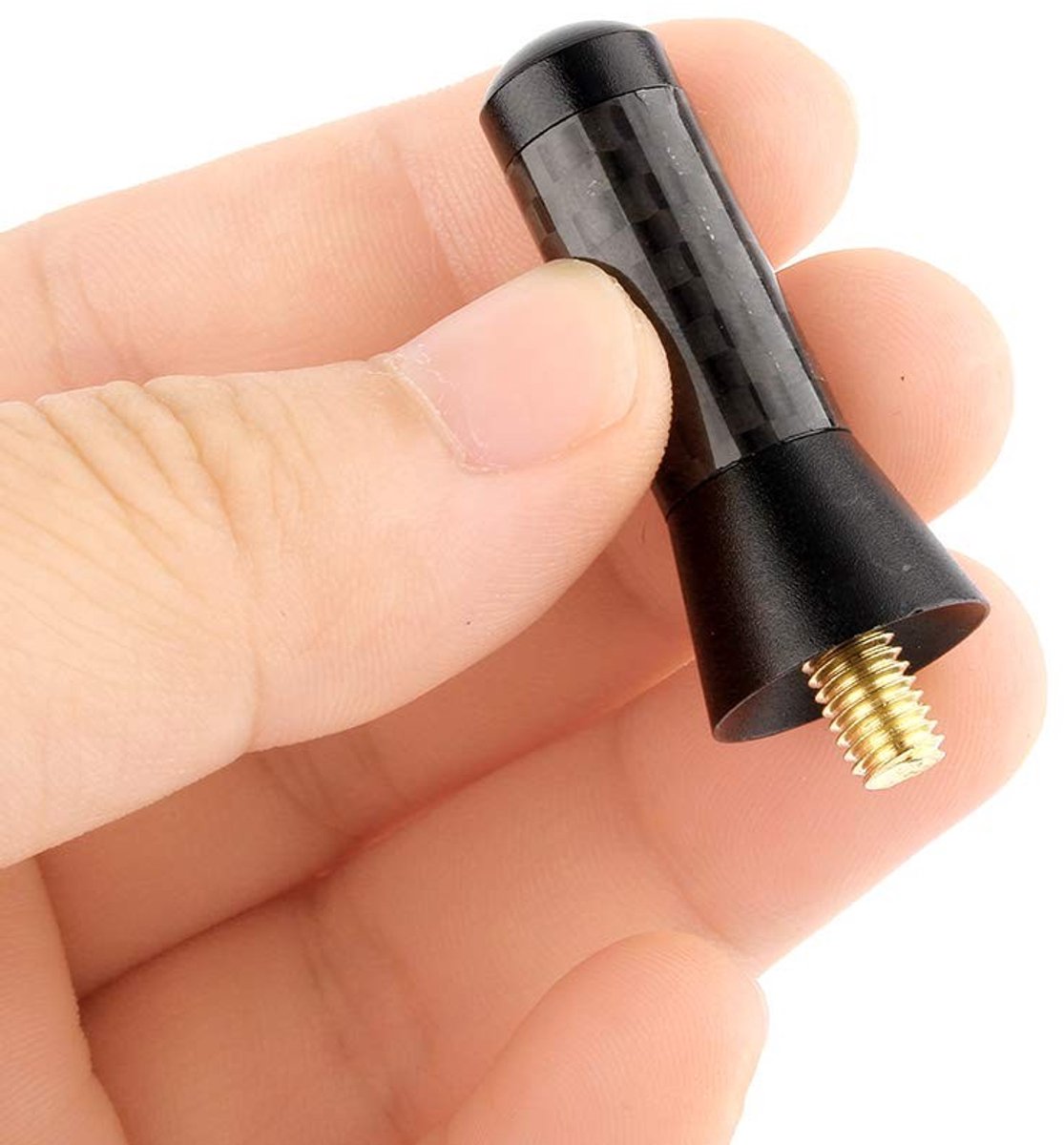 Tyenaza 3.5cm Korte Zwarte Aluminium Antenne - Universele Auto Accessoire