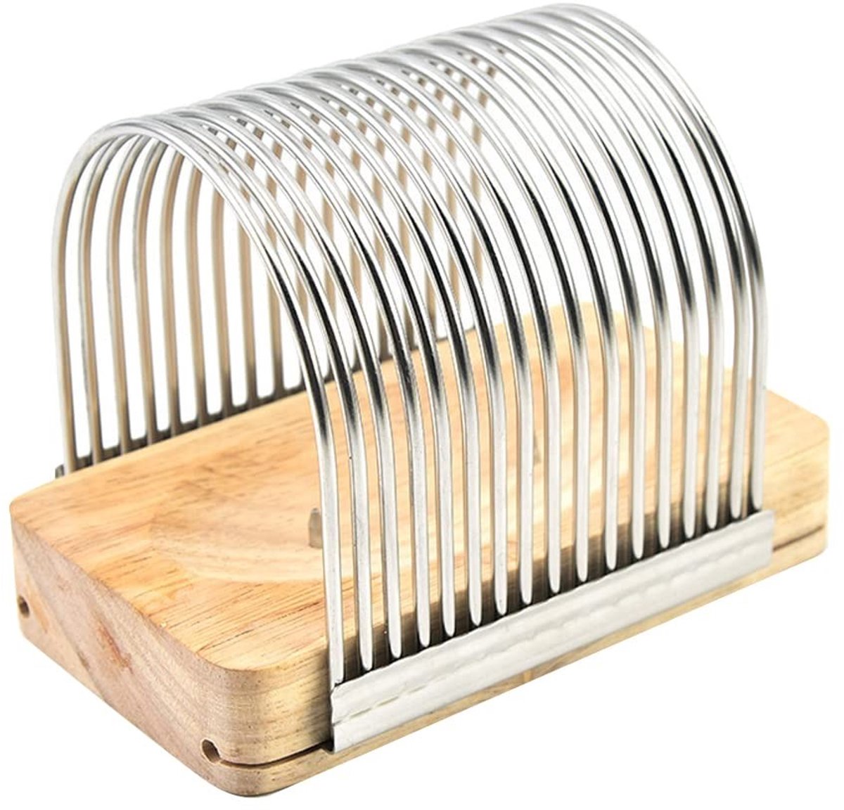 Allecto Broodsnijder Handmatige Broodsnijder Compact en Duurzaam Gouden Zilveren Ideaal voor Thuisgebruik Geschikt voor Brood en Bagels