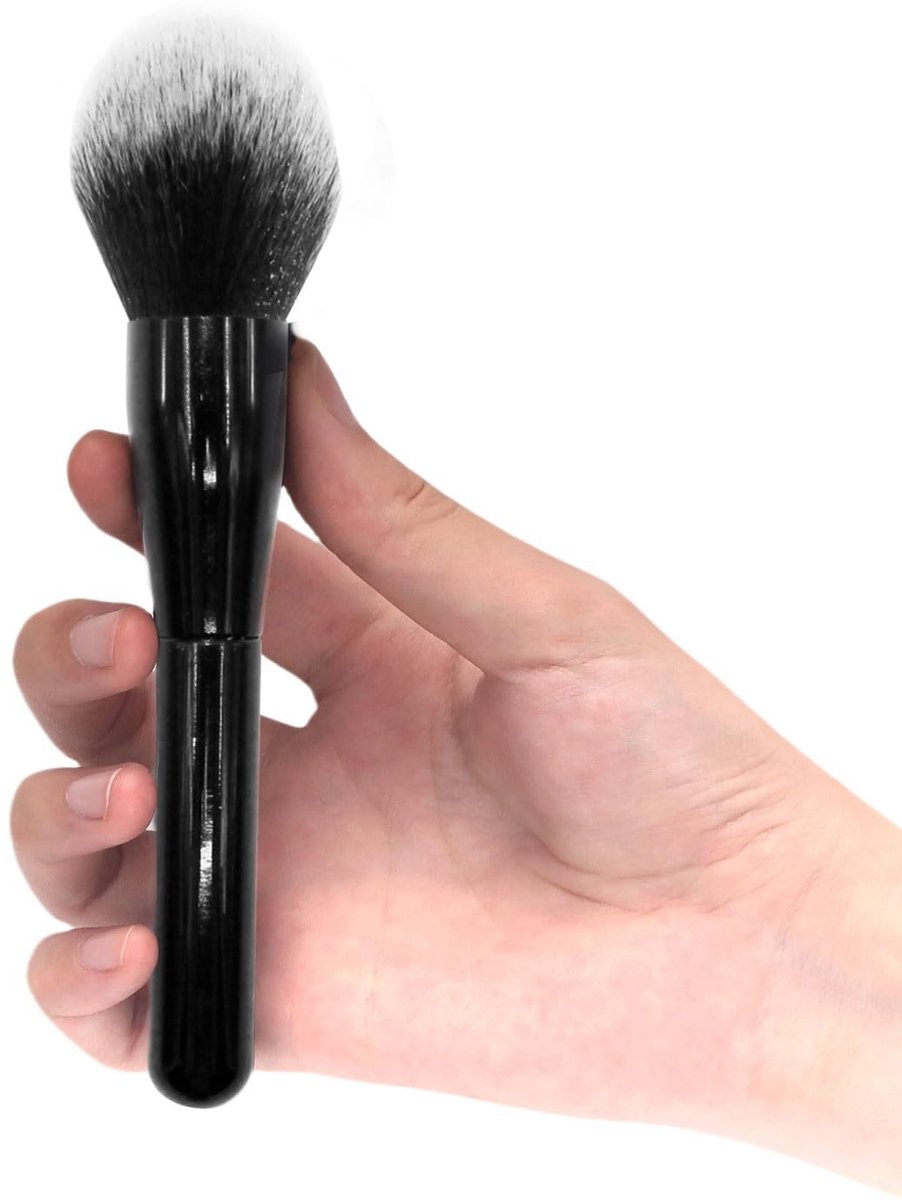 Allecto - Flame-Shaped Powder Brush - Professionele Make-upkwast - Voor een Natuurlijke Finish - Geschikt voor Poeder en Crème - Zacht en Comfortab...