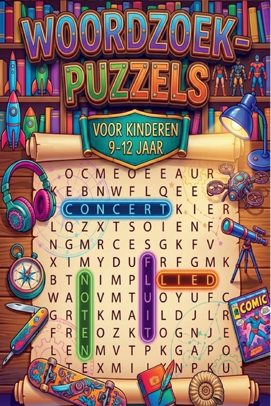 Woordzoeker Puzzelboek voor Kinderen 9-12 Jaar
