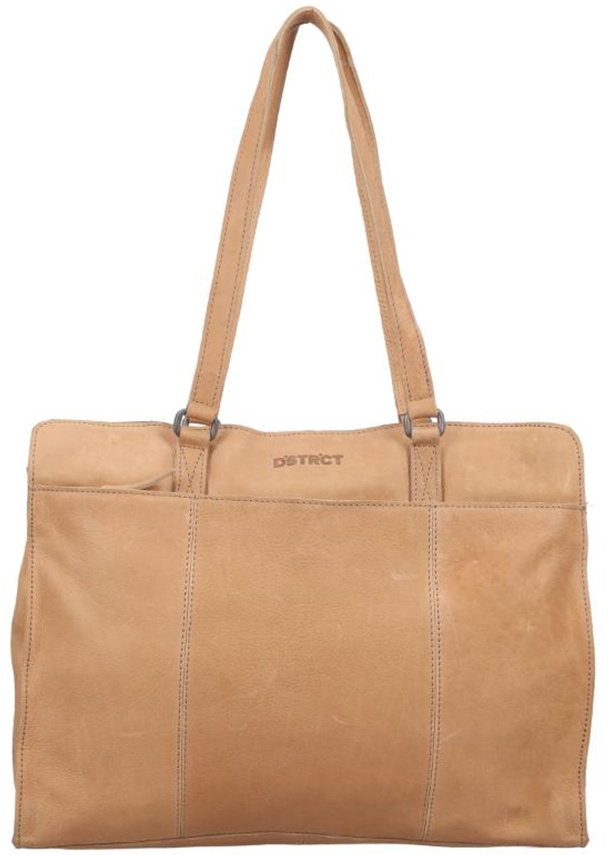 DSTRCT Laptoptas / Werktas - - 15 inch - Leer - Preston Park - Taupe