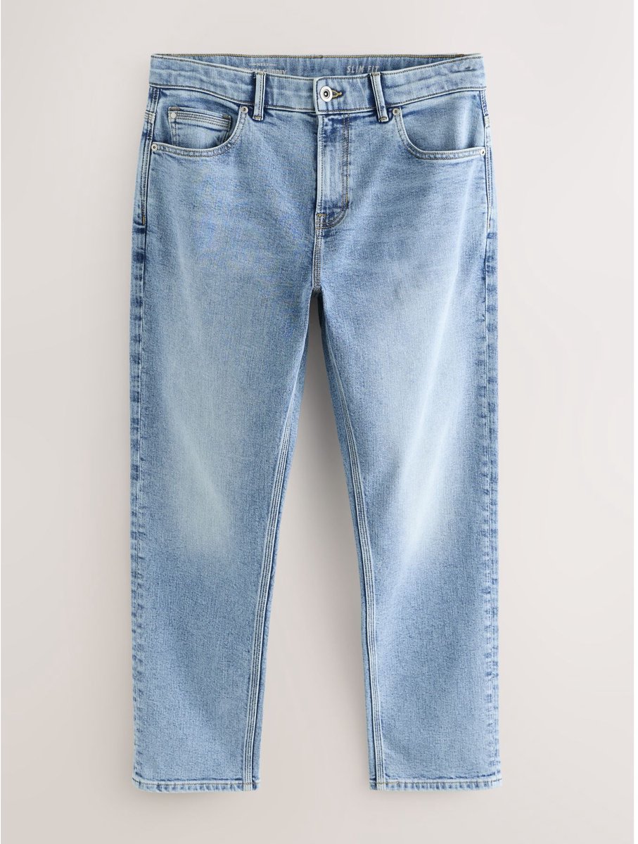 Next - Heren - Authentieke stretch denim jeans met slanke pasvorm - Blauw