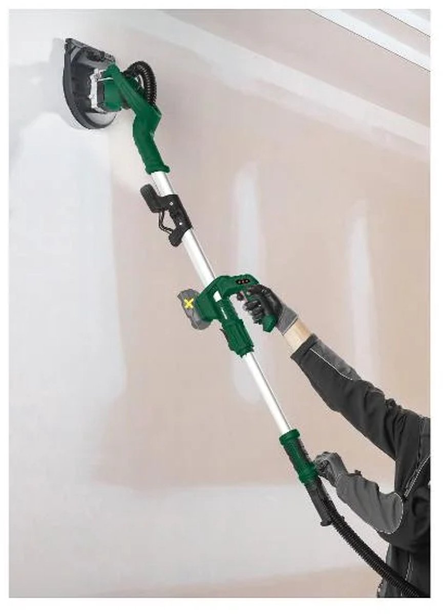Parkside Accu Plafond en Wand Schuurmachine 20 V zonder accu en lader - Apparaat compatibel met alle accu's van de serie PARKSIDE X 20 V Team - Met instelbare snelheid voor optimale schuurresultaten - Uitschuivende aluminium telescoopsteel – foto 2