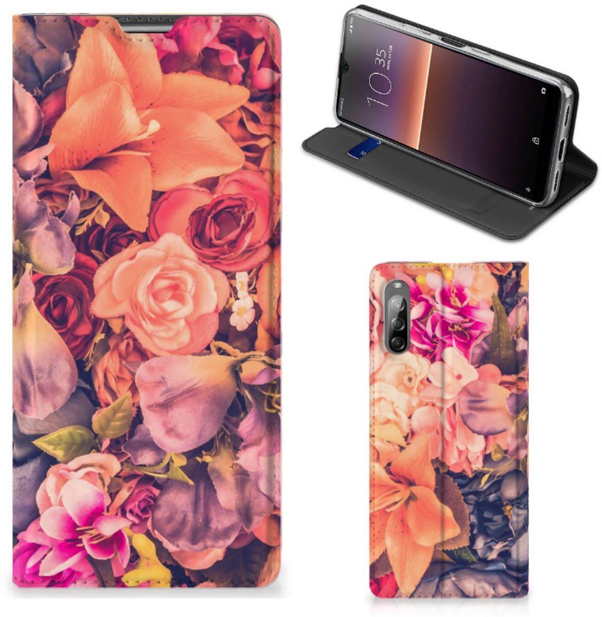 Sony Xperia L4 Smart Cover Bosje Bloemen