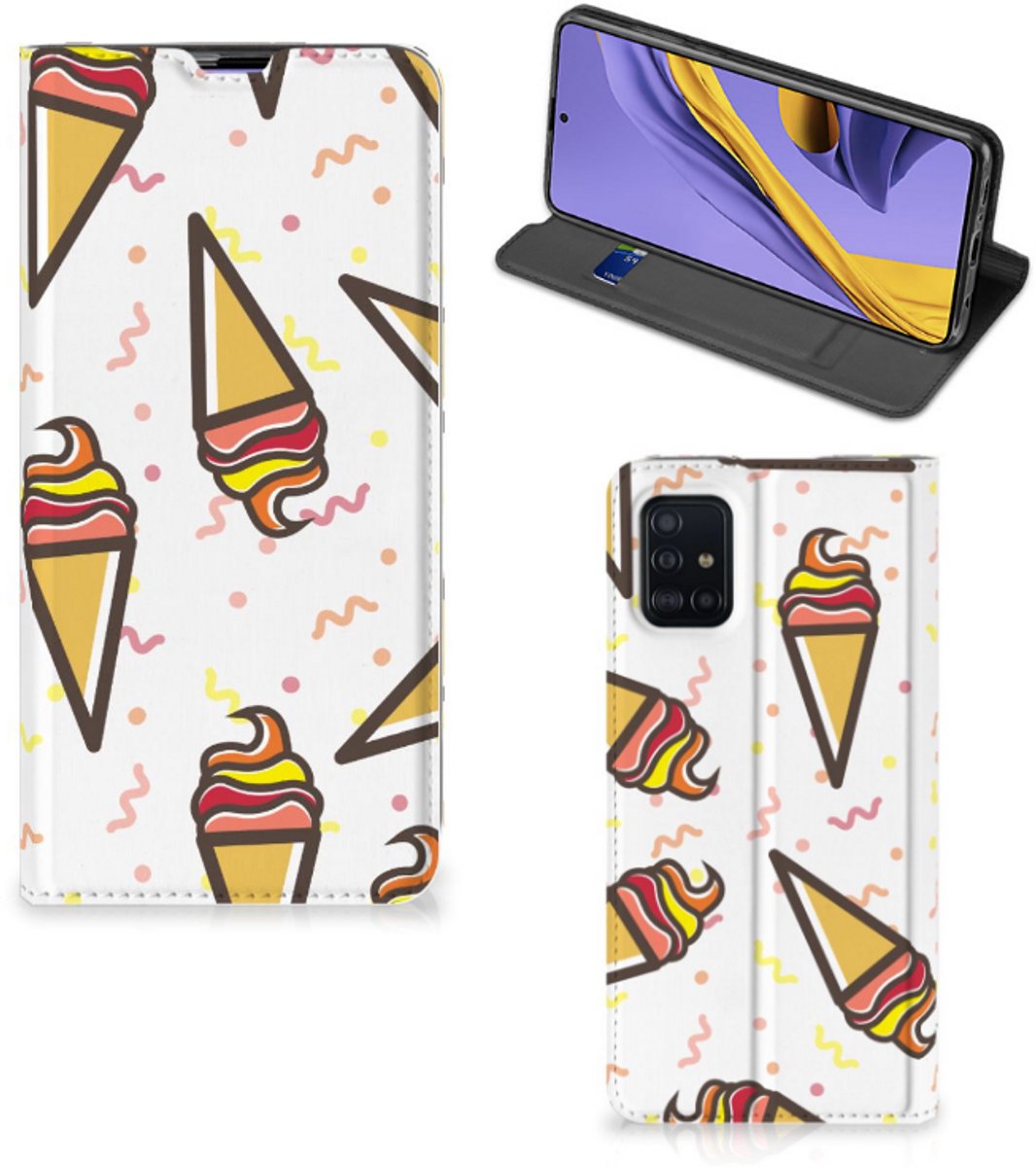Samsung Galaxy A51 Flip Style Cover Icecream