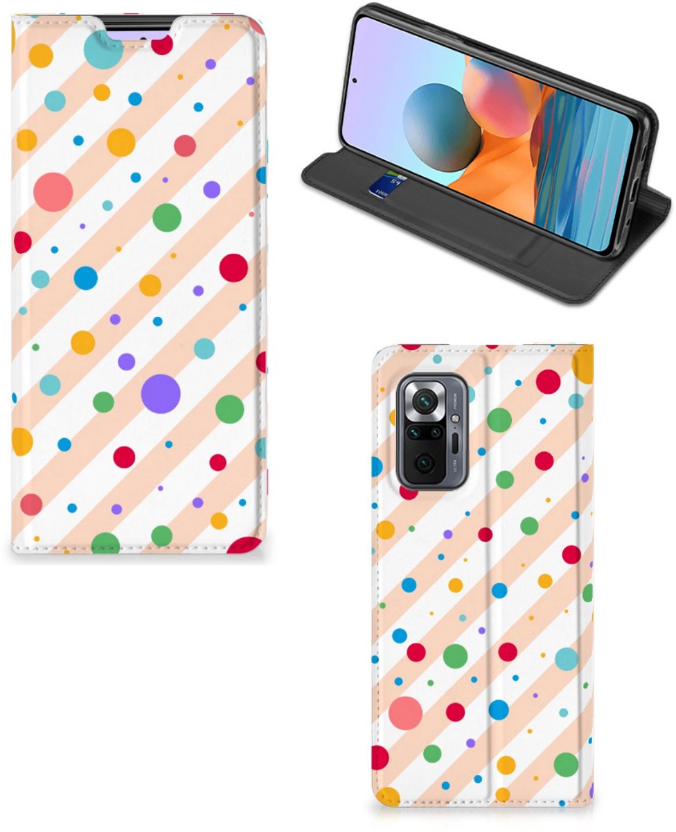 Xiaomi Redmi Note 10 Pro Hoesje met Magneet Dots