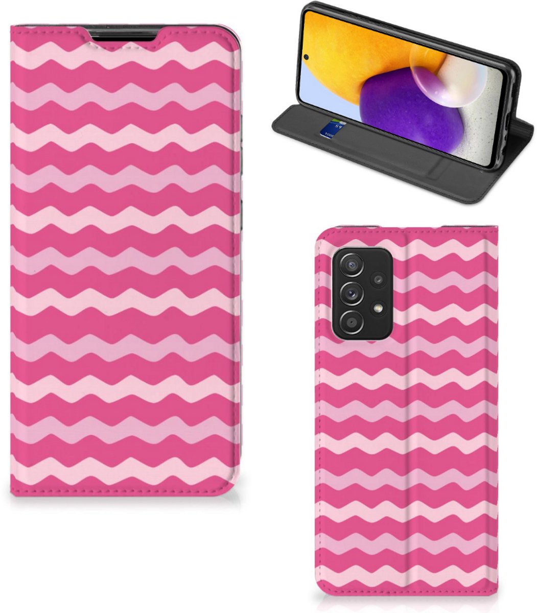 Samsung Galaxy A72 (5G/4G) Hoesje met Magneet Waves Pink