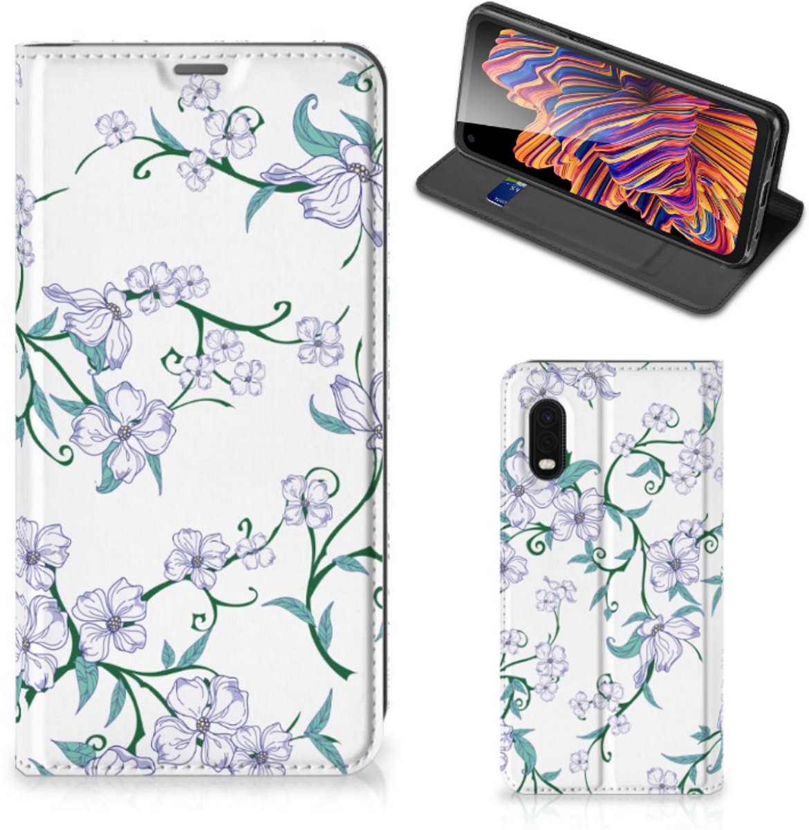 Samsung Xcover Pro Uniek Smart Cover Blossom White