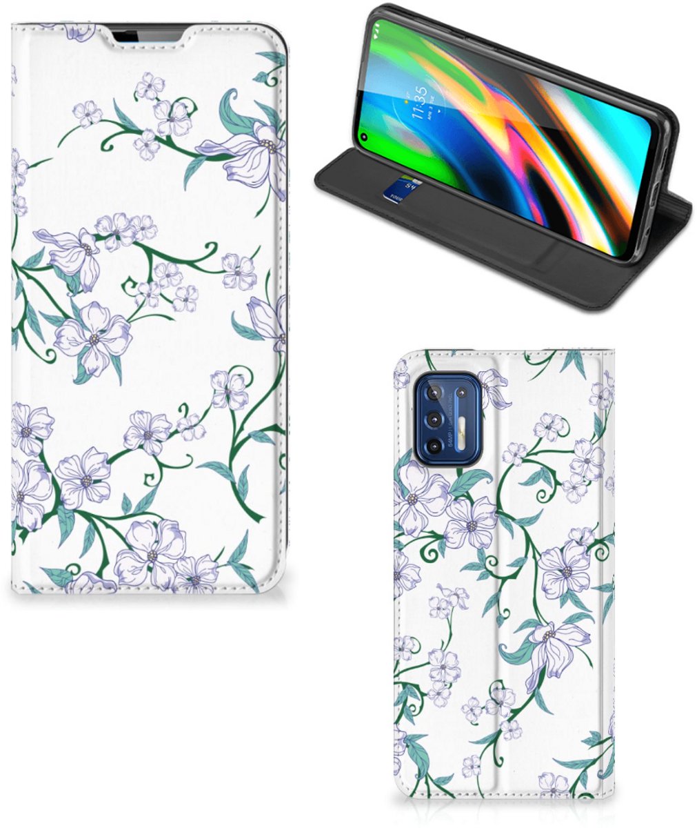 Motorola Moto G9 Plus Uniek Smart Cover Blossom White