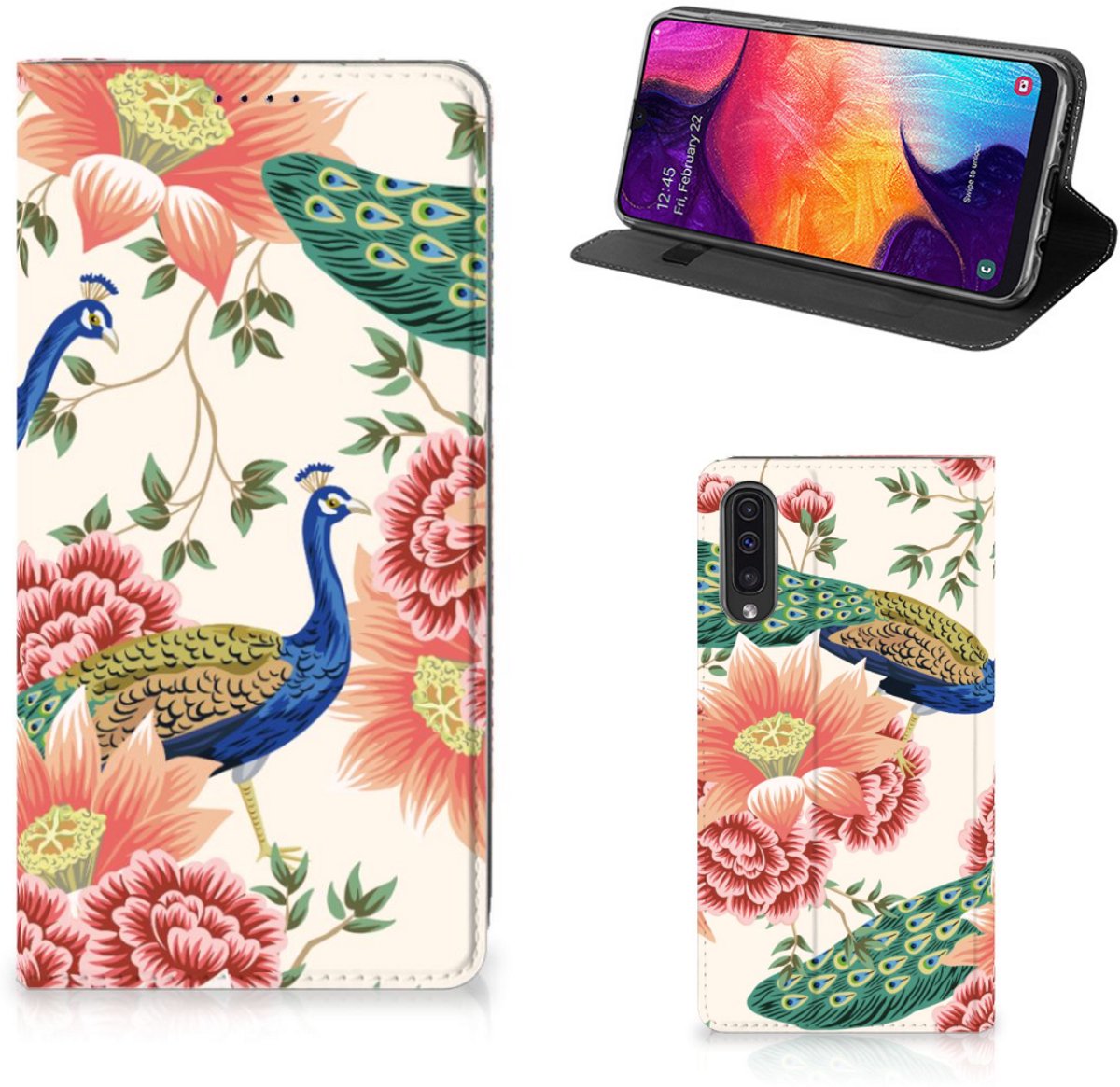 Hoesje maken voor Samsung Galaxy A50 Pink Peacock