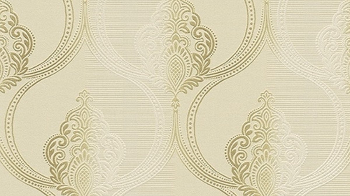 Barok Behang Erismann Creme Goud 6803-02