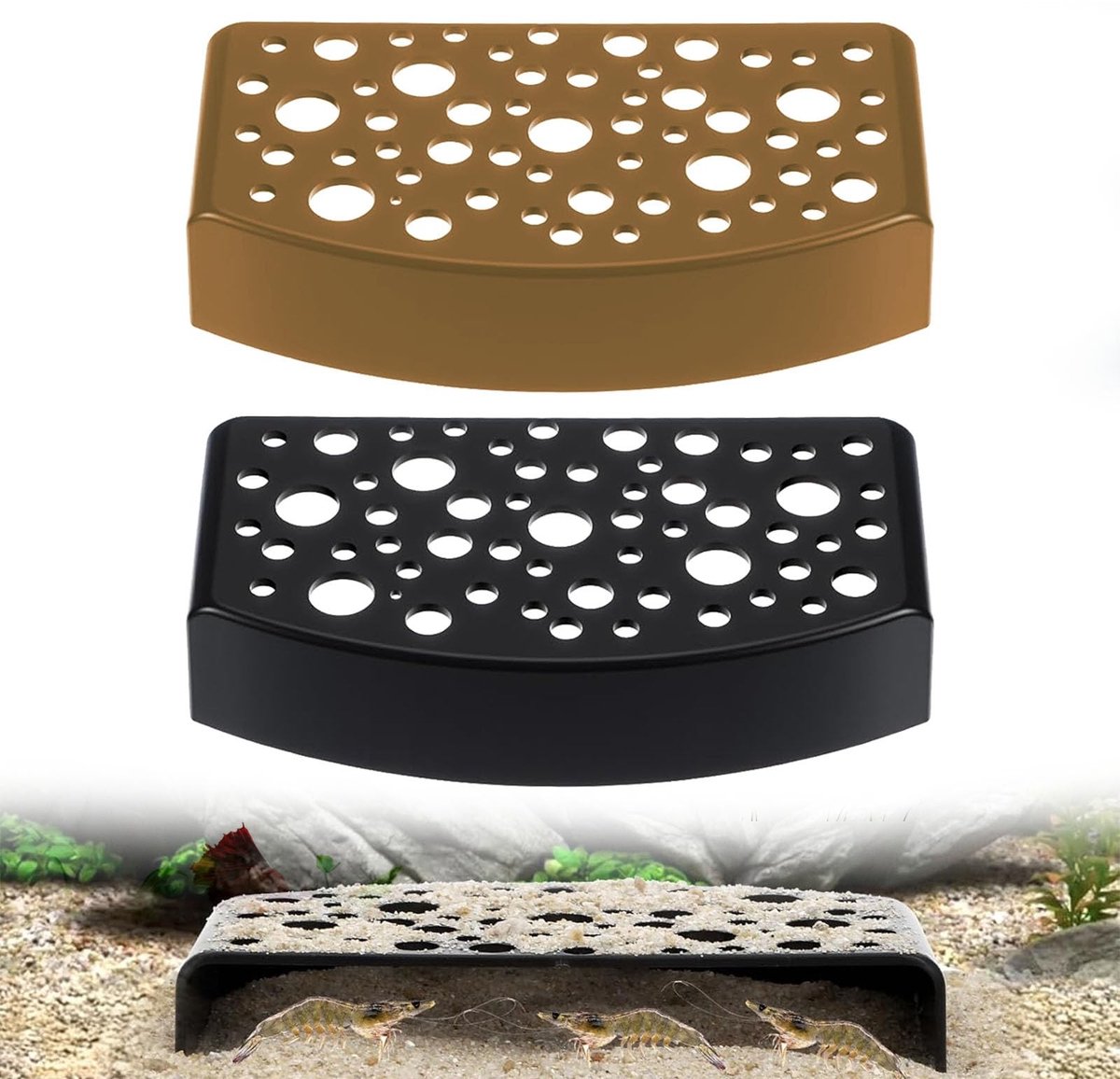 KASESSS 2pcs Garnalen Beschermers - Aquariumspeelgoed en Decoratie voor Gezonde Garnalen