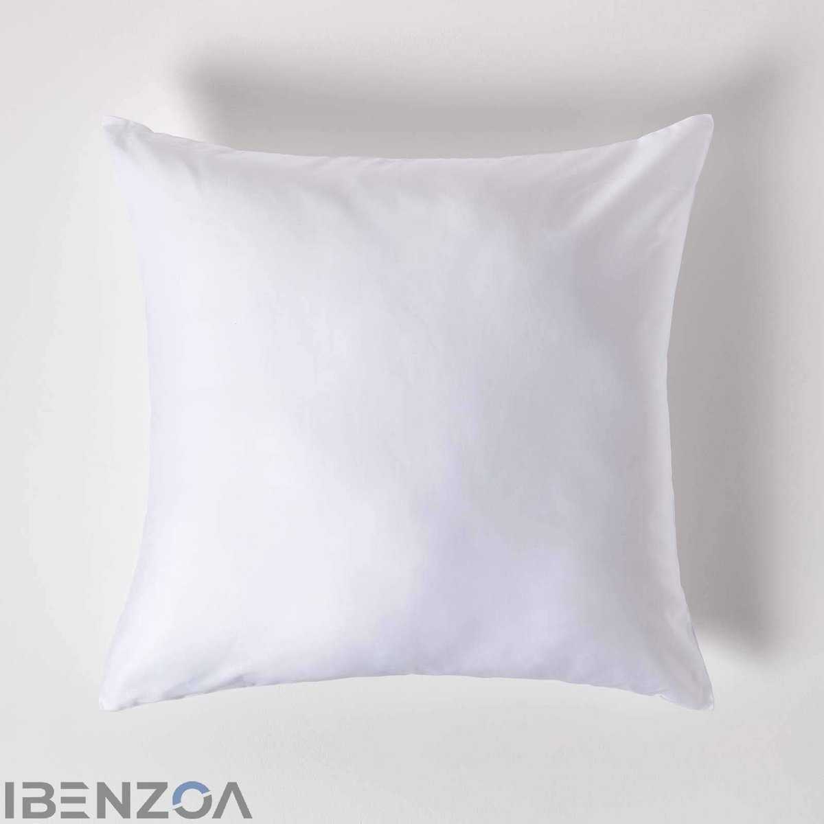 Ibenzoa Kussensloop - Wit - 80x80 cm - Satijn - Ritssluiting