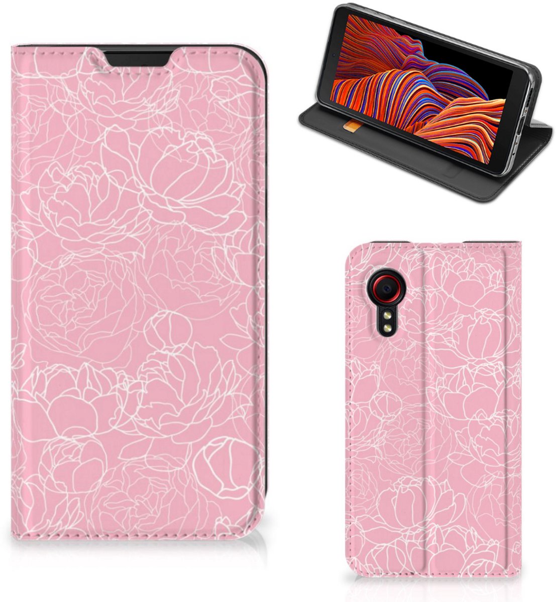 Samsung Galaxy Xcover 5 Smart Cover White Flowers