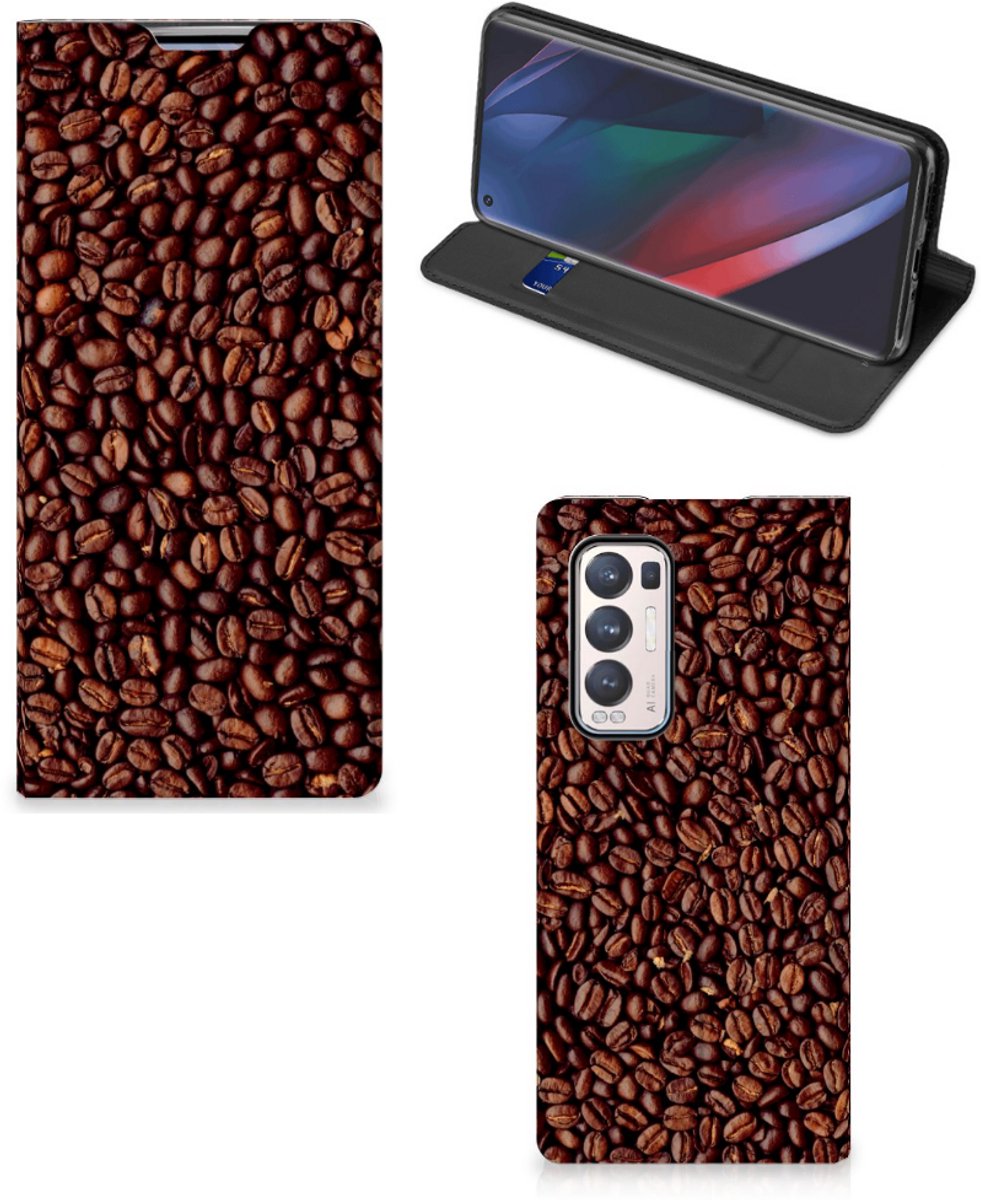 OPPO Find X3 Neo Flip Style Cover Koffiebonen