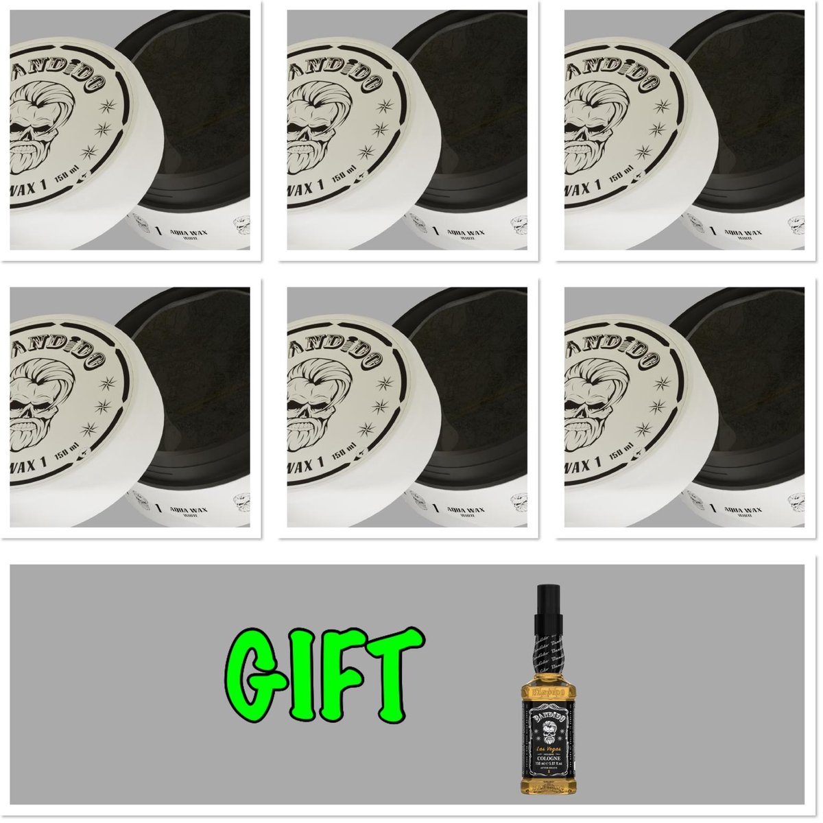 Bandido Aqua Wax 1 - 6 x 150ml. + 1x Cologne 150ml GRATIS