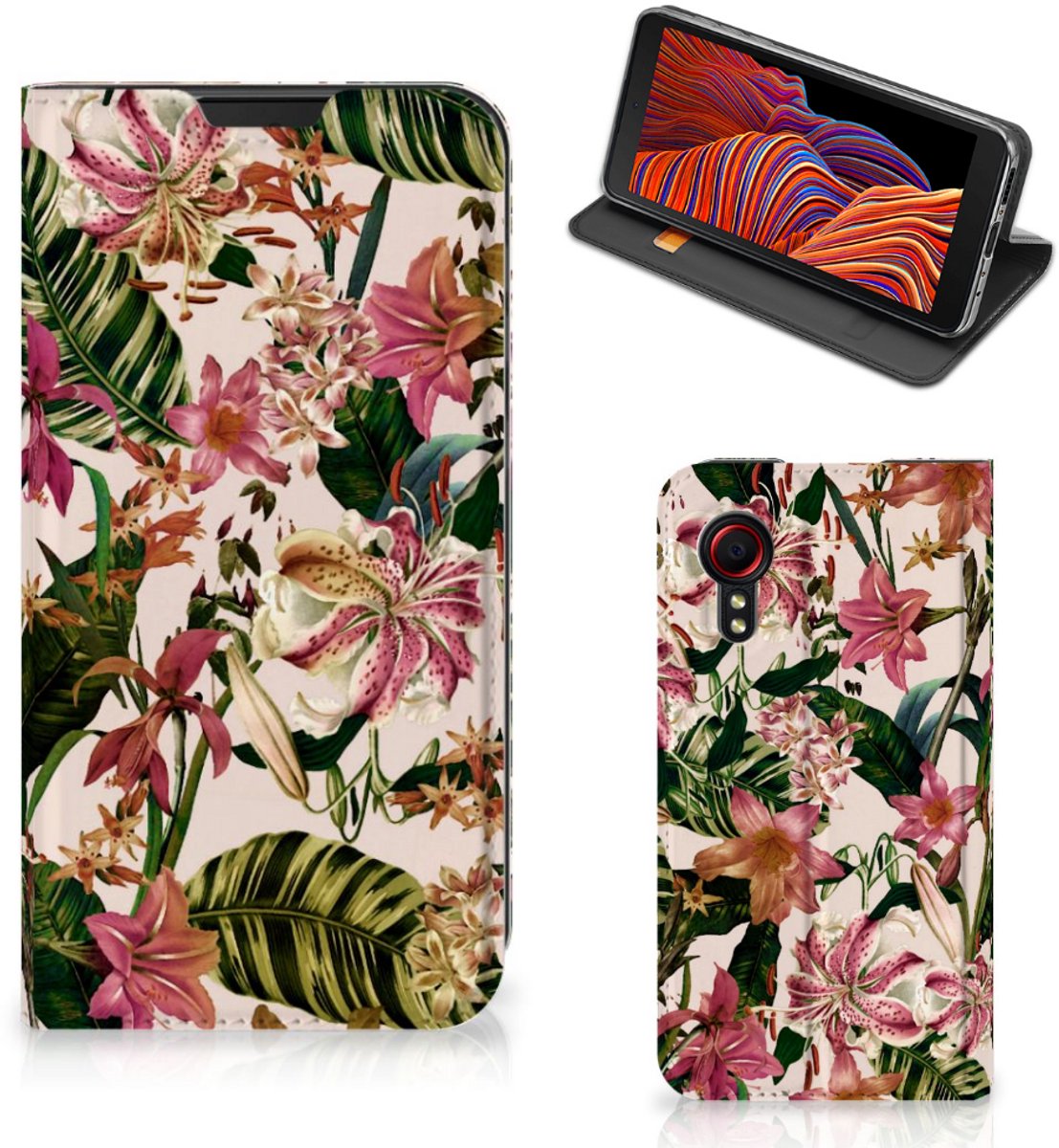 Samsung Galaxy Xcover 5 Smart Cover Flowers