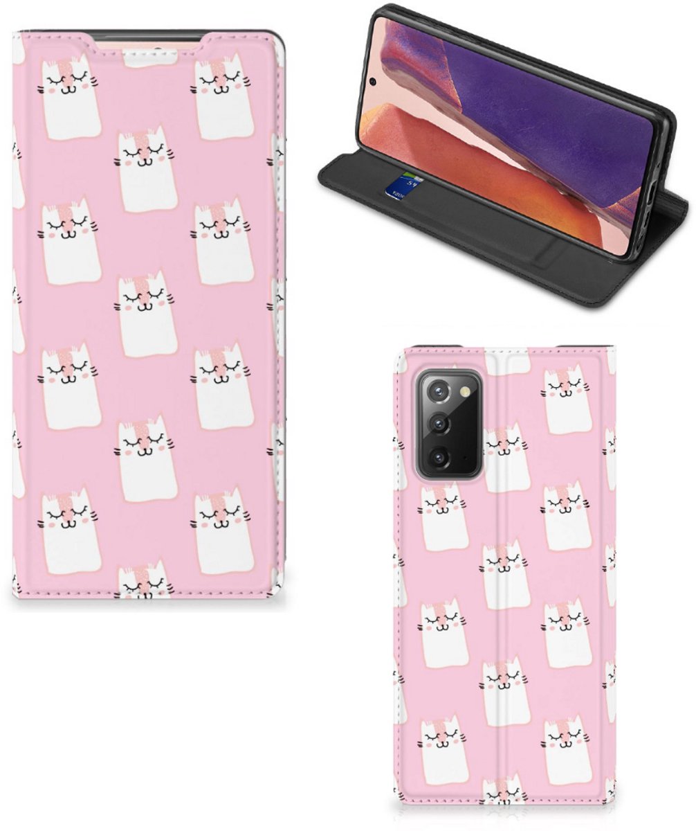 Standcase Hoesje voor Samsung Galaxy Note20 Hoesje maken Sleeping Cats