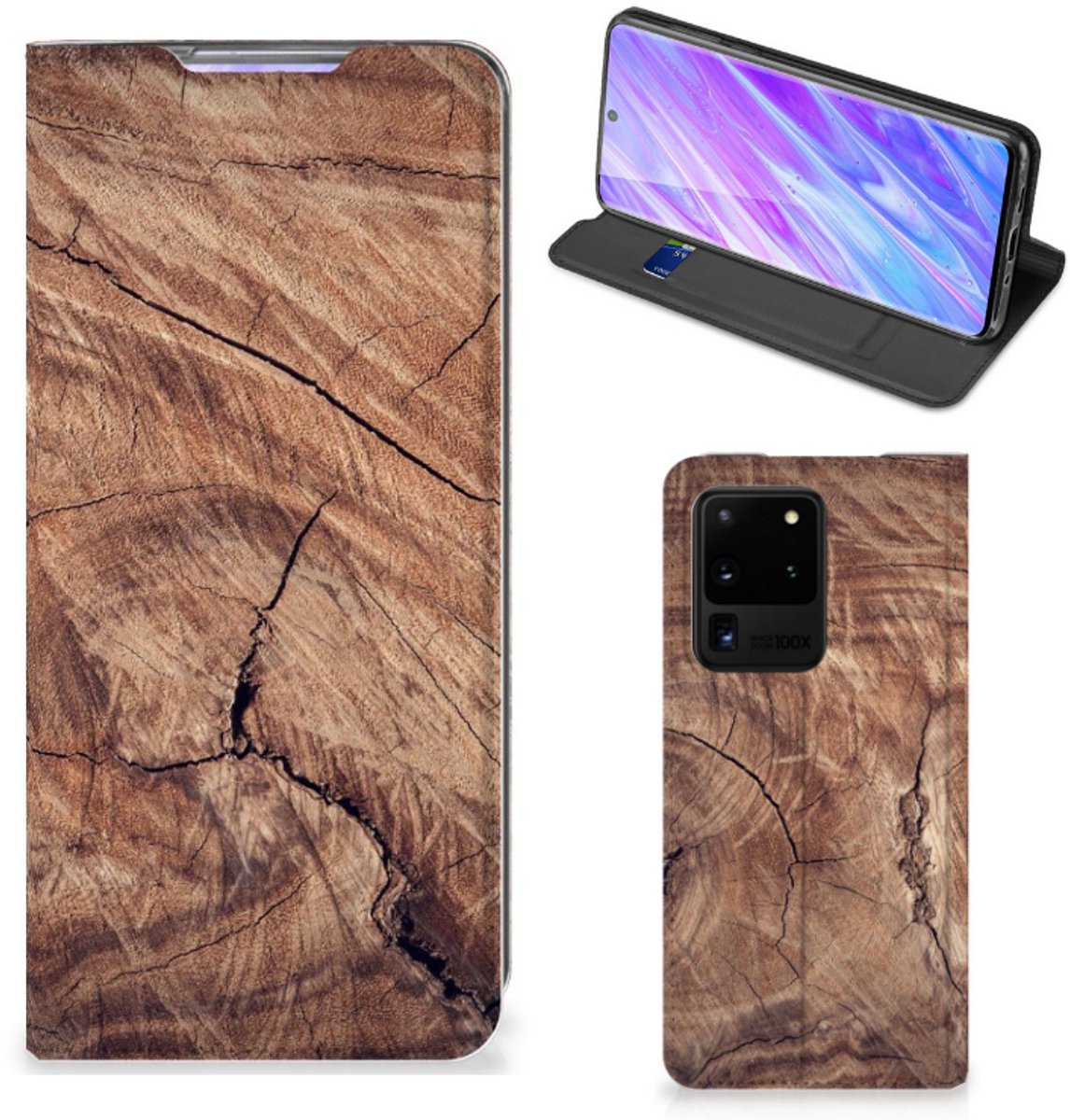 Samsung Galaxy S20 Ultra Book Wallet Case Tree Trunk