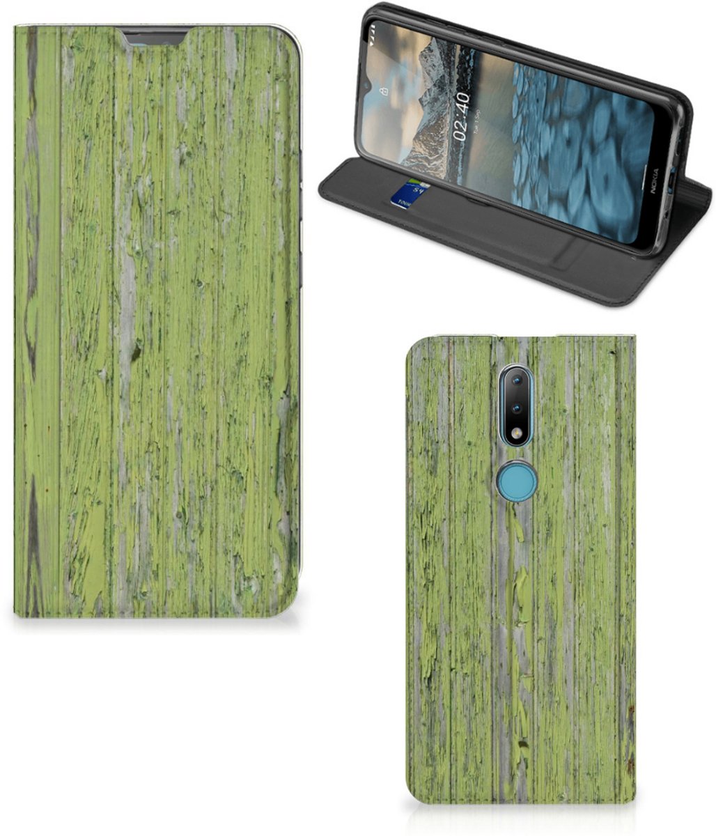 Nokia 2.4 Book Wallet Case Green Wood
